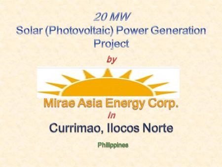 Mirae Asia Energy Corporation